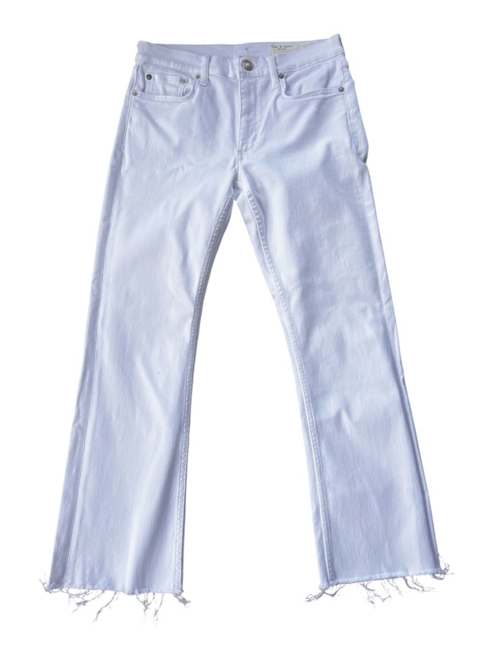 rag & bone Nina High Rise Ankle Flare Jeans in Optic White